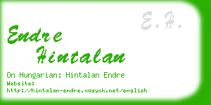 endre hintalan business card